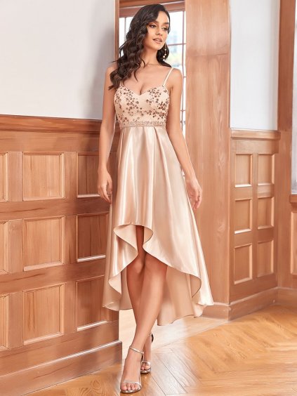 Ever Pretty šaty do tanečních béžové 50139 (* Velikost 4XL / 48 / 16 / 20)