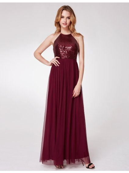 Elegantní flitrové šaty Ever Pretty bordo 7286 (* Velikost L / 40 / 08 / 12)