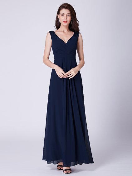 Ever Pretty tmavě modré dlouhé šaty 7420 (* Velikost XXXL / 46 / 14 / 18)