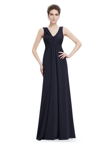 Tmavě modré dlouhé šaty 8729 (* Velikost XS / 34 / 04 / 06)