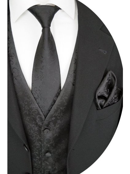 elegantní černá vesta