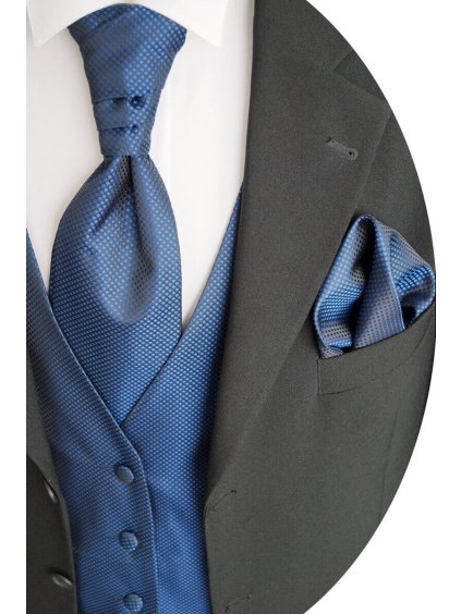 Společenská vesta pánská modrá