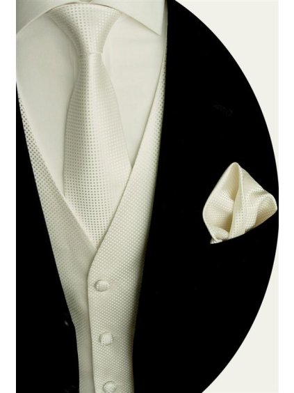 Pánská svatební vesta slonovinová kost