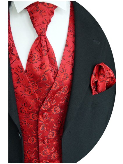 červená svatební vesta