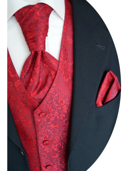 Svatební vesta Beytnur 18-2 regata, plastron a kapesníček (Prodloužená velikost 102)