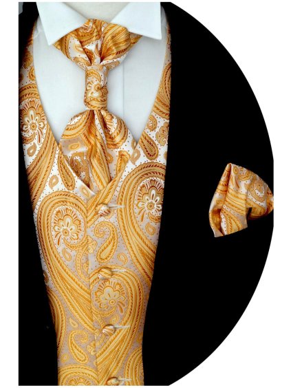 Svatební vesta Beytnur 21-2 ragata, kravata a kapesníček (Prodloužená velikost 102)