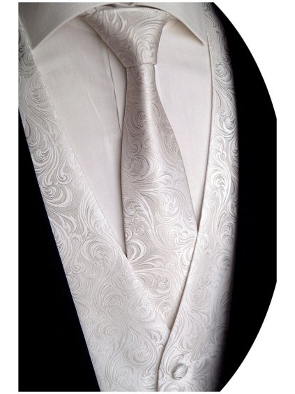 Ivory svatební vesta s kravatou