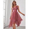 Ever Pretty krátké šaty do tanečních melounová 0207 (* Velikost 9XL / 58 / 26 / 30)