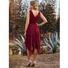 Ever Pretty letní šaty s cípy bordo 3143 (* Velikost 9XL / 58 / 26 / 30)