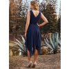Ever Pretty letní šaty s cípy modré 3142 (* Velikost 9XL / 58 / 26 / 30)