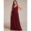 Ever Pretty luxusní bordo šaty 2133 (* Velikost 9XL / 58 / 26 / 30)