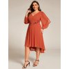 Ever Pretty luxusní krátké šaty oranžové 2926 (* Velikost 9XL / 58 / 26 / 30)
