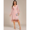 Ever Pretty luxusní krátké šaty růžové 2926 (* Velikost 9XL / 58 / 26 / 30)