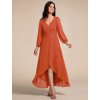 Ever Pretty luxusní oranžové šaty 3027 (* Velikost 9XL / 58 / 26 / 30)