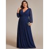 Ever Pretty luxusní plesové šaty tmavě modré  1961 (*Velikost 9XL / 58 / 26 / 30)