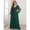 Ever Pretty luxusní šaty zelené 0461 (* Velikost 9XL / 58 / 26 / 30)
