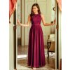 Dámské elegantní plesové šaty Ever Pretty bordó 7391 (* Velikost 4XL / 48 / 16 / 20)