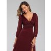 Ever Pretty luxusní tmavě bordo šaty 0739 (* Velikost 9XL / 58 / 26 / 30)