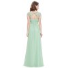 Ever Pretty mentolové šaty 9993 (* Velikost 7XL / 54 / 22 / 26)