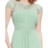 Ever Pretty mentolové šaty 9993 (* Velikost 7XL / 54 / 22 / 26)