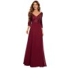 Ever Pretty plesové bordo šaty 0751 (* Velikost 9XL / 58 / 26 / 30)