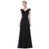 Ever Pretty plesové černé šaty se zdobením 8633 (* Velikost XXL / 44 / 12 / 16)