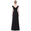 Ever Pretty plesové černé šaty se zdobením 8633 (* Velikost XXL / 44 / 12 / 16)