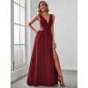 Ever Pretty plesové šaty bordo 0168 (* Velikost 9XL / 58 / 26 / 30)