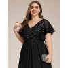 Ever Pretty plesové šaty černé 1583 (* Velikost 9XL / 58 / 26 / 30)