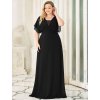 Ever Pretty plesové šaty černé 7851 (* Velikost 9XL / 58 / 26 / 30)