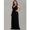 Ever Pretty plesové šaty černé 9016 (* Velikost 7XL / 54 / 22 / 26)