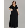Ever Pretty plesové šaty černé 9890 (* Velikost 4XL / 48 / 16 / 20)