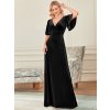 Ever Pretty plesové šaty černé velvet 861 (* Velikost 9XL / 58 / 26 / 30)