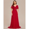 Ever Pretty plesové šaty jasně červené 9890 (* Velikost 9XL / 58 / 26 / 30)