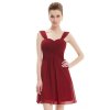 Ever Pretty plesové šaty krátké bordo 3539 (* Velikost L / 40 / 10 / 12)