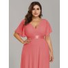 Ever Pretty plesové šaty lososové 9890 (* Velikost XL / 42 / 12 / 14)