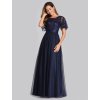 Ever Pretty plesové šaty modré 0904 (* Velikost 9XL / 58 / 26 / 30)