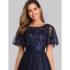Ever Pretty plesové šaty modré 0904 (* Velikost 9XL / 58 / 26 / 30)