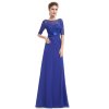 Ever Pretty plesové šaty modré 8706 (* Velikost S / 36 / 06 / 08)