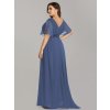 Ever Pretty plesové šaty modrošedé 9890 (* Velikost 9XL / 58 / 26 / 30)