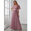 Ever Pretty plesové šaty orchyd 0904 (*Velikost 7XL / 54 / 22 / 26)
