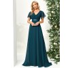 Ever Pretty plesové šaty petrolejová 9890 (* Velikost 9XL / 58 / 26 / 30)