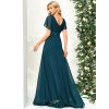 Ever Pretty plesové šaty petrolejová 9890 (* Velikost 9XL / 58 / 26 / 30)