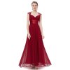 Ever Pretty plesové šaty s flitry bordo 9672 (* Velikost XS / 34 / 04 / 06)