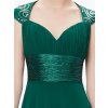 Ever Pretty plesové šaty s flitry zelené 9672 GR (*Velikost XS / 34 / 04 / 06)