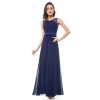 Ever Pretty plesové šaty s jemnou krajkou tmavě modré 8742 (*Velikost XL / 42 / 10 / 14)