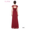 Ever Pretty plesové šaty s krajkou bordo 9993 (* Velikost 9XL / 58 / 26 / 30)
