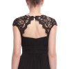 Ever Pretty plesové šaty s krajkou černé 9993 (* Velikost M / 38 / 08 / 10)
