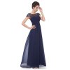 Ever Pretty plesové šaty s krajkou tmavě modré 9993 (* Velikost 9XL / 58 / 26 / 30)