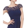 Ever Pretty plesové šaty s krajkou tmavě modré 9993 (*Velikost 9XL / 58 / 26 / 30)